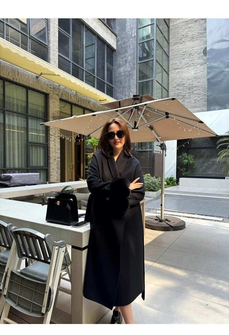 Manteau Poignets en Fourrure