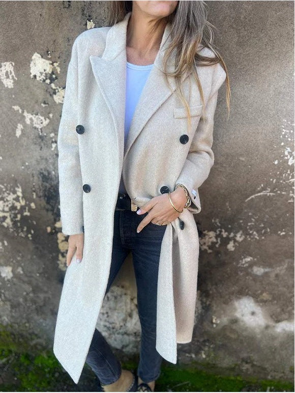 Manteau Long Élégant Femme – Coupe Chic & Intemporelle