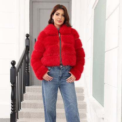 Veste Courte en Fourrure – L'Alliance Chic & Confort