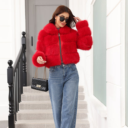 Veste Courte en Fourrure – L'Alliance Chic & Confort