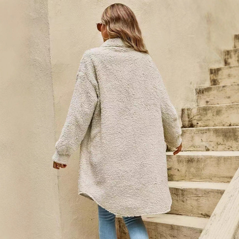 Manteau Long "Teddy" Beige – Le Cocon Tendance & Décontracté