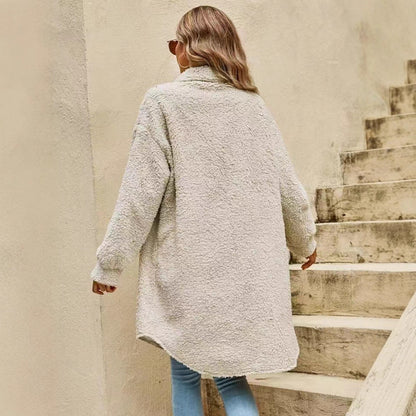 Manteau Long "Teddy" Beige – Le Cocon Tendance & Décontracté