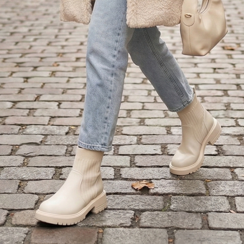 Bottines à Semelle Crantée – Le Confort Urbain