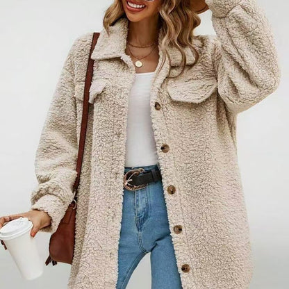 Manteau Long "Teddy" Beige – Le Cocon Tendance & Décontracté