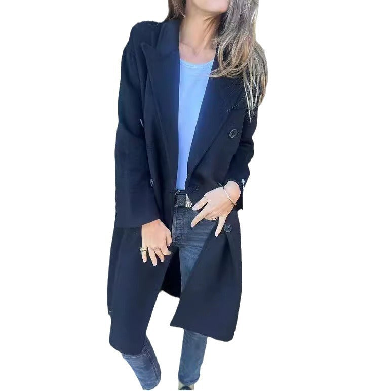 Manteau Long Élégant Femme – Coupe Chic & Intemporelle