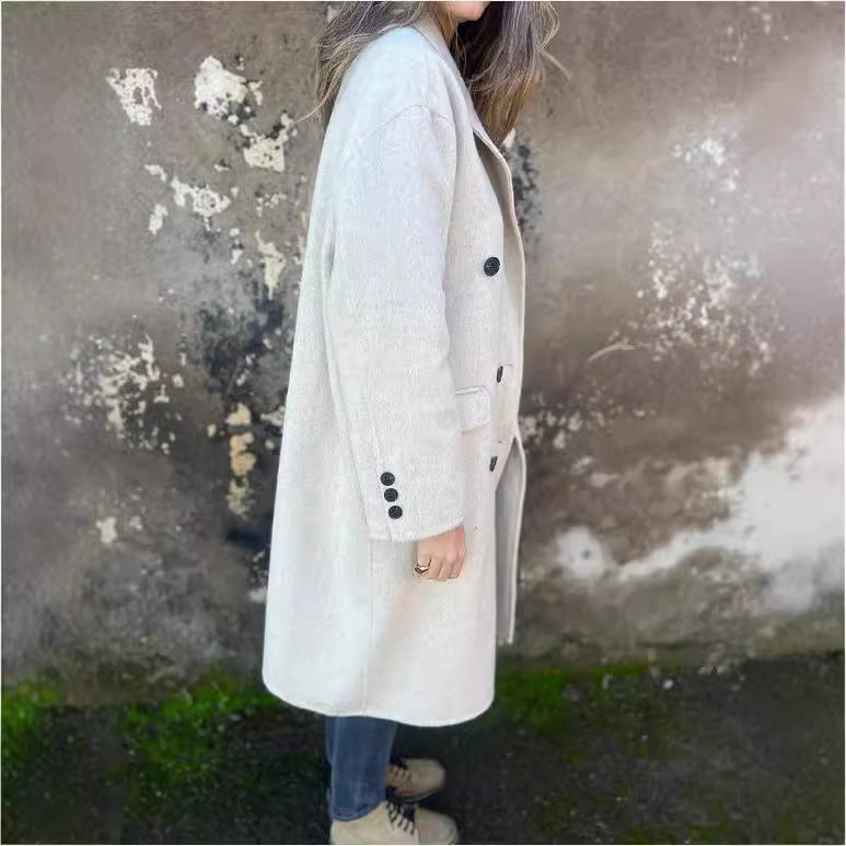 Manteau Long Élégant Femme – Coupe Chic & Intemporelle