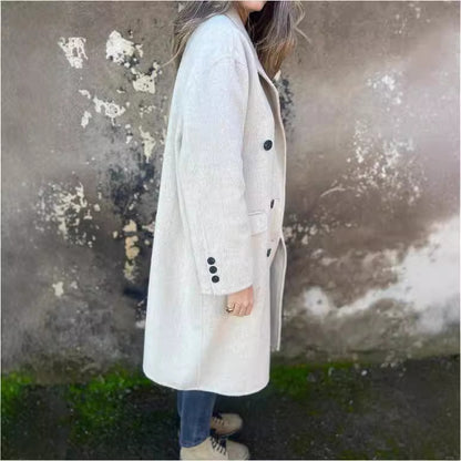 Manteau Long Élégant Femme – Coupe Chic & Intemporelle